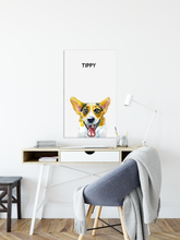 Load image into Gallery viewer, PAWS UP!! custom pet portrait
